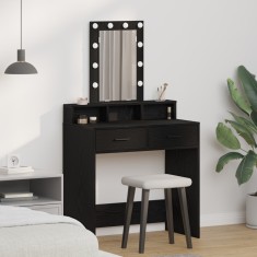 vidaXL Masă de Machiaj cu sertar Negru 79 x 41 x 140 cm Lemn compozit 865164
