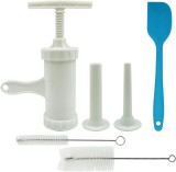 Set de ustensile pentru prepararea carnatilor Sonku, plastic, alb/albastru, 6 piese