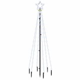 Cumpara ieftin Brad de Craciun, 108 LED-uri alb rece, 180 cm, cu tarus