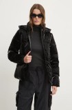 Desigual geaca FLAM femei, culoarea negru, de iarna, 24WWEWBP