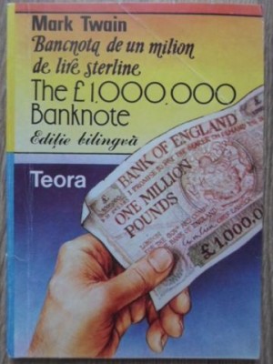 BANCNOTA DE UN MILION DE LIRE STERLINE. THE 1000000 BANKNOTE (EDITIE BILINGVA)-MARK TWAIN-335728 foto