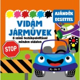Vid&aacute;m j&aacute;rművek - 6 sz&iacute;nű fest&eacute;kpalett&aacute;val minden oldalon - aj&aacute;nd&eacute;k ecsettel