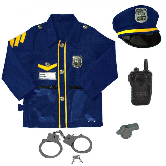Costum Politist Copii, Set 5 Piese, Vesta si Accesorii