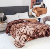 Pătură Cocolino Gofrată cu 2 Fețe, Model 3D, Maro, 200x240cm, 4kg