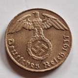 Germania Nazista 1 reichspfennig 1937/J Hamburg bronz
