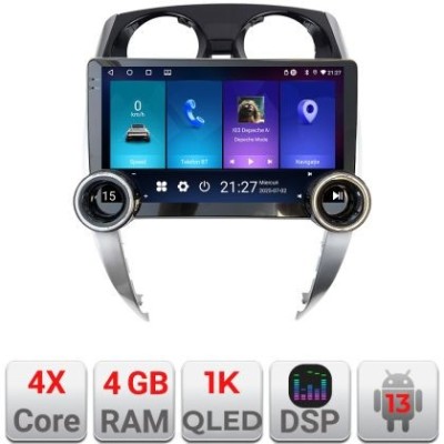 Navigatie Nisan Note 2012-2019 Edotec 4+64 10.5 inch Incell 1K android Wifi 5Ghz gps internet KIT-note-2012 CarStore Technology foto