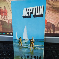 Neptun România, hartă și pliant, text în limba engleză, circa 1970, 109