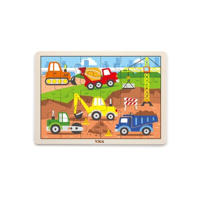 Puzzle Vehicule pentru constructii, 24 piese, Viga foto