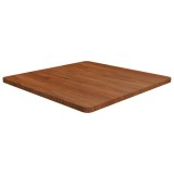 Blat de masă pătrat maro &icirc;nchis 70x70x2,5 cm lemn stejar tratat