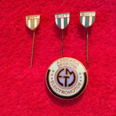 Lot 4 insigne fotbal - "ELECTROMOTOR" TIMISOARA