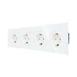 Cumpara ieftin Priza Cvadrupla LUXION cu rama din sticla SmartElectro IntelligentHouse
