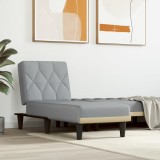 vidaXL Șezlong, gri deschis, material textil