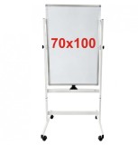 Flipchart Whiteboard mobil 70x100 cm, 2 fete, reglabil pe inaltime 3 puncte, Extra (7 ani garantie)