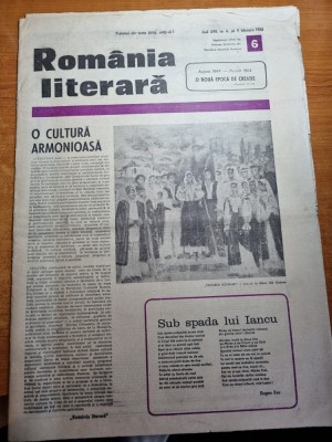 romania literara 9 februarie 1984-poezia lui geoge calinescu foto