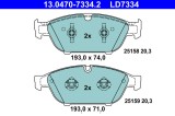 ATE 13.0470-7334.2 ATE Ceramic set placute frana,frana disc