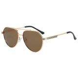 Ochelari premium polarizati aviator, unisex Asteroid GSM 8622, auriu