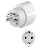 Adaptor Schuko Type F CEE 7/3 3250W 15A mama la tata SUA JAPONIA, Goobay