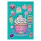 Carte de Colorat, Model Cupcakes, 32 Pagini cu Autocolante, Dimensiuni 13x19cm, Multicolor
