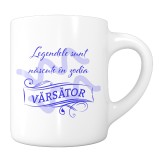 Cana alba personalizata &quot;Legendele sunt nascute in zodia Varsator&quot;, INOVATIX&reg;. 330ml