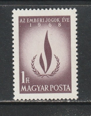 Ungaria 1969 - Anul International al Drepturilor Omului 1v MNH foto