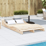 Sezlong, 205x110x31,5 cm, lemn masiv de pin GartenMobel Dekor, vidaXL