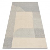 Covor din l&acirc;nă FLUX 461.12.AE120 OSTA - Geometric, structural, loft crem / gri, 120x170 cm