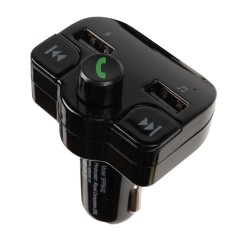 MODULATOR AUTO FM SPACER, Bluetooth 5.0, 2xUSB max. 5V/3.1A, 12V-24V, max. 10-15m, mic max. 0-1m, format MP3/WMA, 206 canale 87.5-108Mhz, USB disk, mi