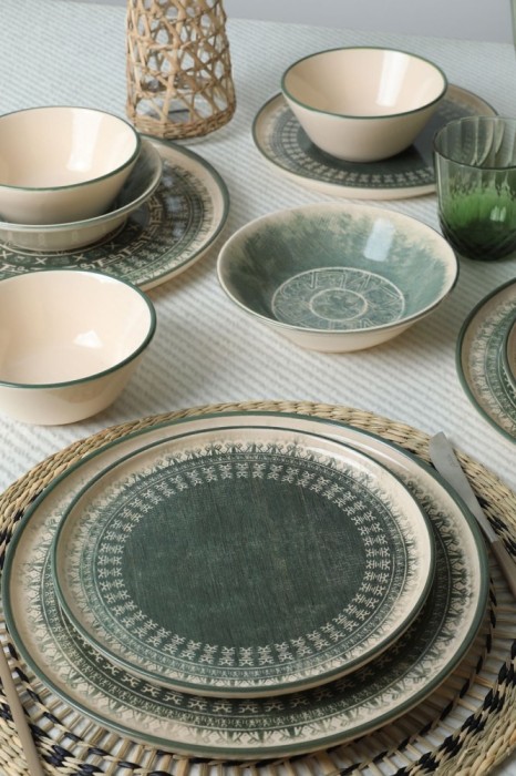 Keramika Set de vesela - Maya - 24 bucăți - 6 persoane - Stoneware