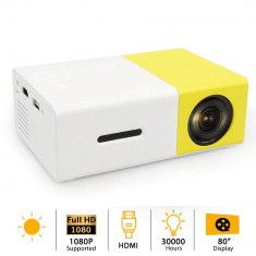 Mini Videoproiector Led Full Hd cu Telecomanda, Intrare Hdmi, Usb, Micro Sd si Av