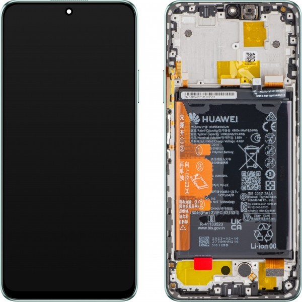 Display cu Touchscreen Huawei nova Y90, cu Rama si Acumulator, Verde (Emerald Green), Service Pack 02355ARG