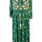 Rochie dama casual, verde/crem , marimea M