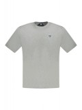 Cumpara ieftin Tricou barbati, cu mini logo brodat, Regular fit, Gri, S