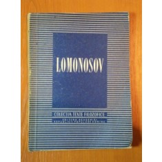 LOMONOSOV cu un studiu introductiv de prof C.I. GULIAN , 1955