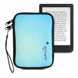 Husa universala pentru eBook Reader de 6 inch, Kwmobile, Albastru, Textil, 50335.07