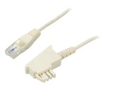 Cablu Telefon RJ45 Mufă F TAE 15m Alb Goobay 60673