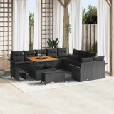 VidaXL Set de canapele pentru grădină 13 pcs Negru 100 x 100 x 71 cm