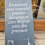 Invataturile unui venerabil prozator bucurestean catre un tanar critic din provincie - Paul Georgescu