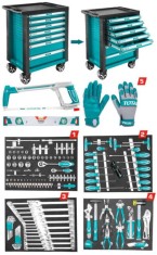 Banc de scule mobil echipat cu 162 unelte, Total