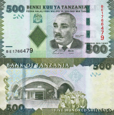 TANZANIA 500 shillings 2010 UNC!!! foto