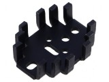 Radiator extrudat U TO3 TO32 TO66 TO9 negru 41,3mm x 33mm