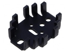 Radiator extrudat U TO3 TO32 TO66 TO9 negru 41,3mm x 33mm