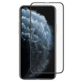 Folie Protectie Ecran Totu Design pentru Apple iPhone 11 Pro Max, Sticla securizata, Full Face, Full Glue, Anti Dust, Neagra