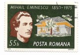 Romania (696) - 125 de ani de la nasterea lui M. Eminescu, 1975 - obliterata