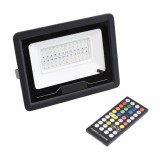 Proiector rgb exterior, smart led lamp, 60W, telecomanda, aplicatie telefon,