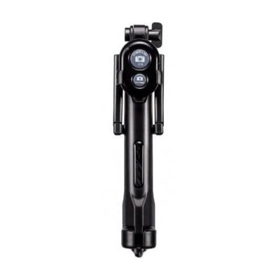 Selfie Stick cu trepied si telecomanda pentru IOS si Android - Negru foto