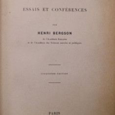 LA PENSEE ET LE MOUVANT - ESSAIS ET CONFERENCES par HENRI BERGSON , 1934