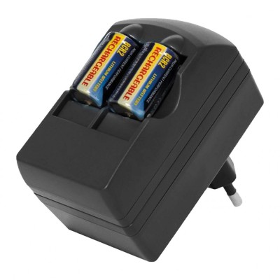 Incarcator Litiu-Ion Compatibil 3V CR123A CR2 cu Acumulatori Inclusi Capacitate 500mA si Descarcare 2.5Ah foto