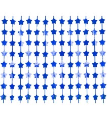 Perdea decorativa din folie B&amp;C, albastru metalic, 100 x 200 cm