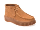 Ghete CLARKS maro, TORHILL MOSS, din nabuc