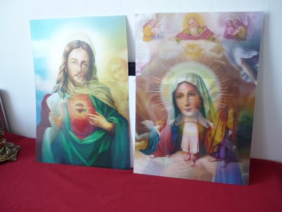 LOT ICOANE 3D 2 BUC. 34/24 cm. foto